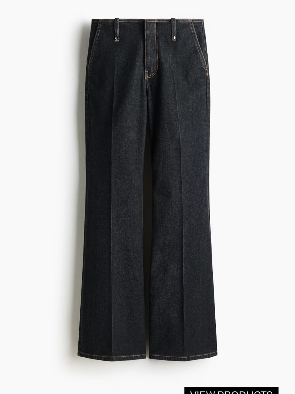 H&M Black Boot Cut Wide-Leg Jeans Womens 16
